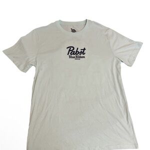 Pabst Blue Ribbon Beer Graphic T-Shirt Mint Green PBR Logo Tee Men’s XL NWOT